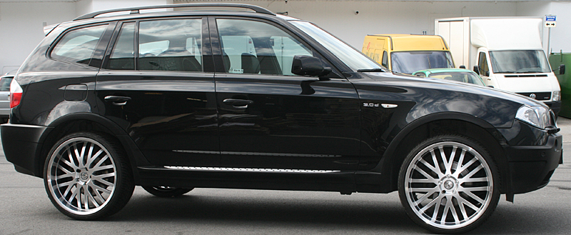 Fälgar Zerooq Razor2 Brilliant Silver och 255/30/22, BMW X3 2004