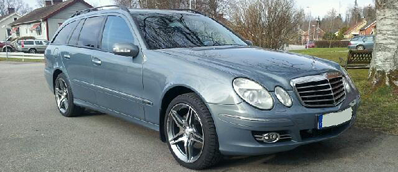 Fälgar Aluworx AMX Titanium BLACK & Polished med 245-40-18, Mercedes E-klass 2004