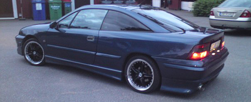 Fälgar League Nocturne Black och 205/40 R17, Opel Calibra 1991