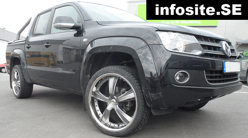 Fälgar Wolfrace Wolf RR Gun Metal och 265/35/22, VW Amarok 2011