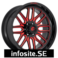 Fälgar Statusfälgar D663 IGNITE GLOSS BLACK RED TINTED CL