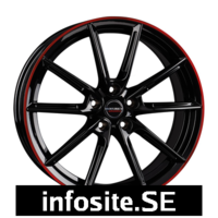 Fälgar Borbet LX18 black glossy rim red