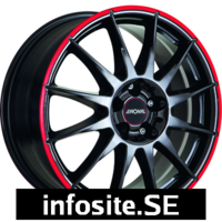 Fälgar Ronal R54 MCR Jetblack Red Rim